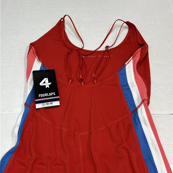 FourLaps Elevate Jumpsuit Womens L Crimson Red Athletic Fit Moisture Wicking Gym - Picture 16 of 16